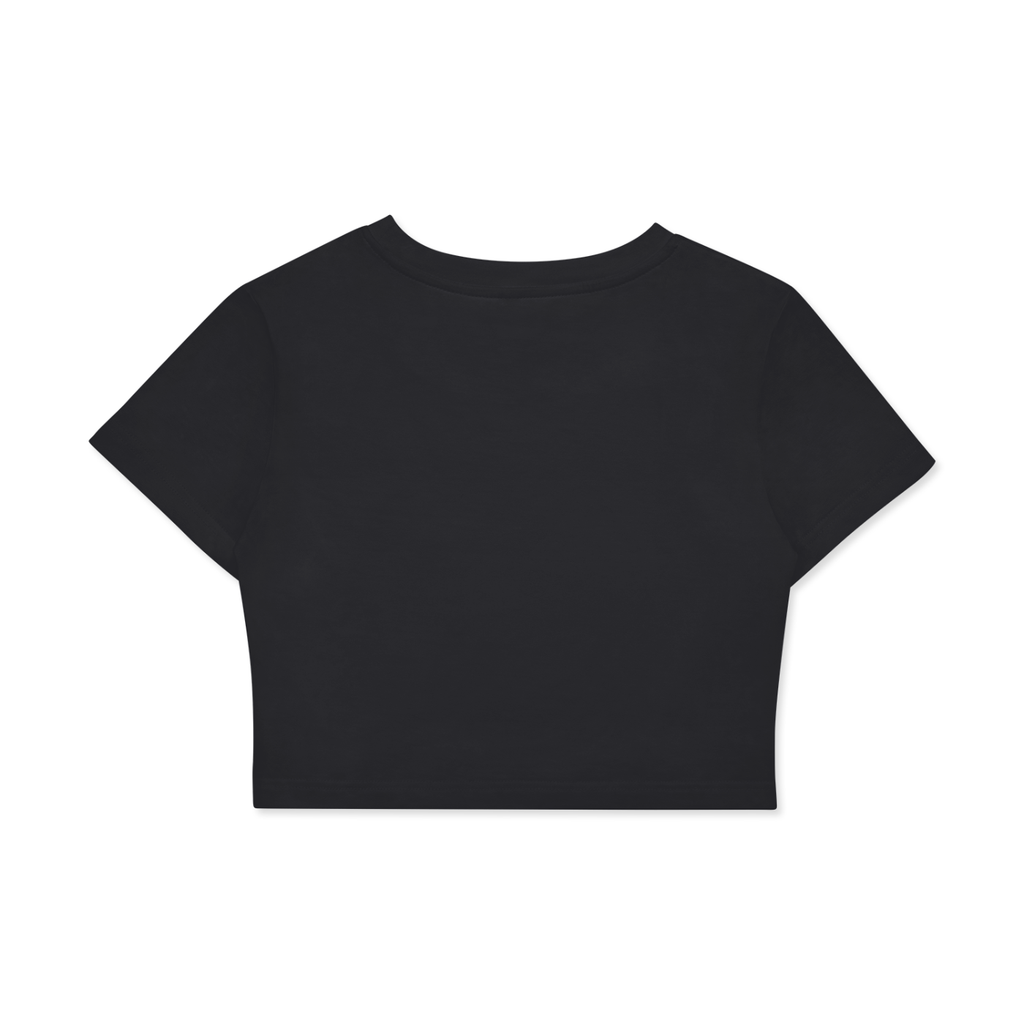 Passion Play Fox Script Logo Fitted Crop T-Shirt