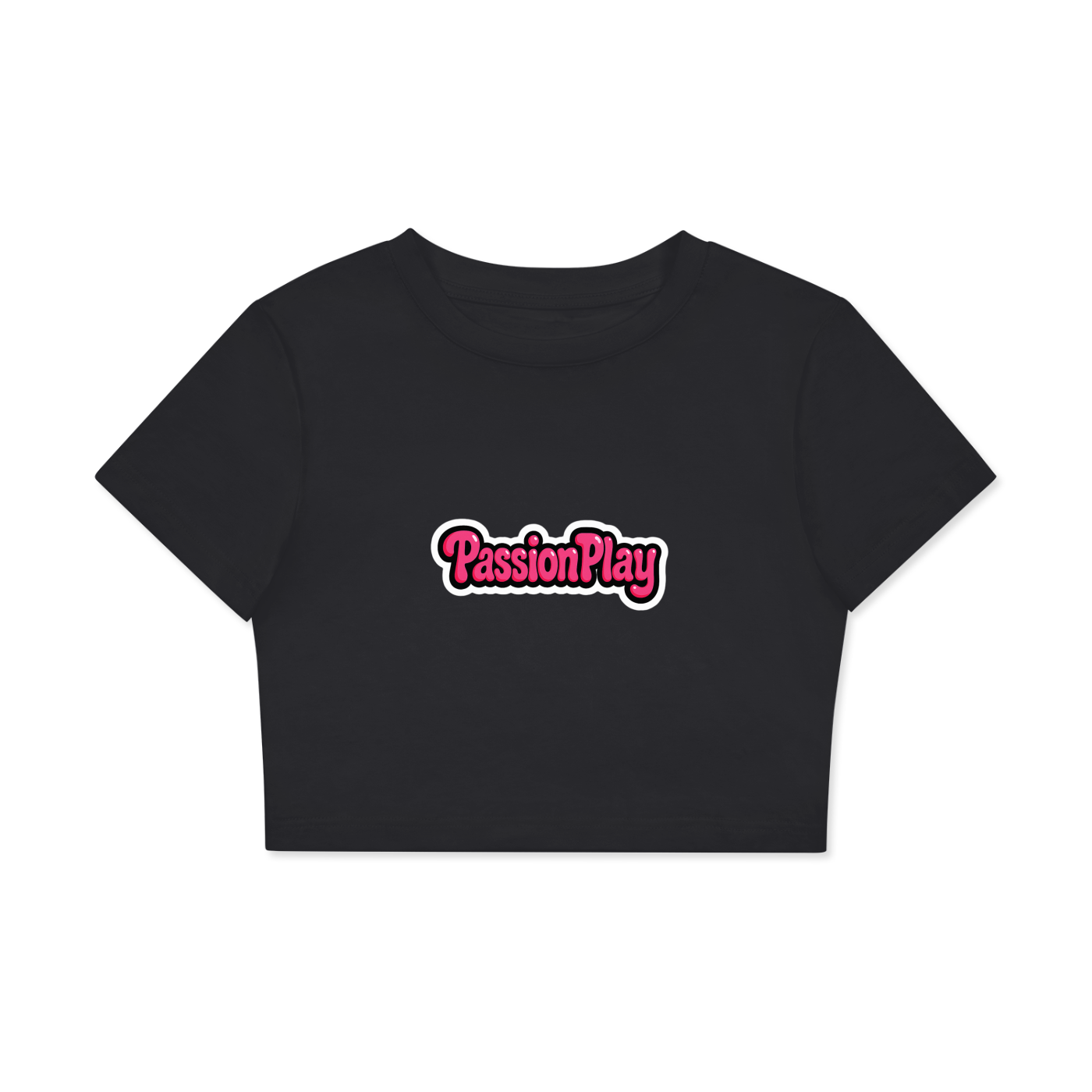 Passion Play Bubble Fitted Crop T-Shirt
