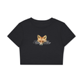 Passion Play Fox Script Logo Fitted Crop T-Shirt