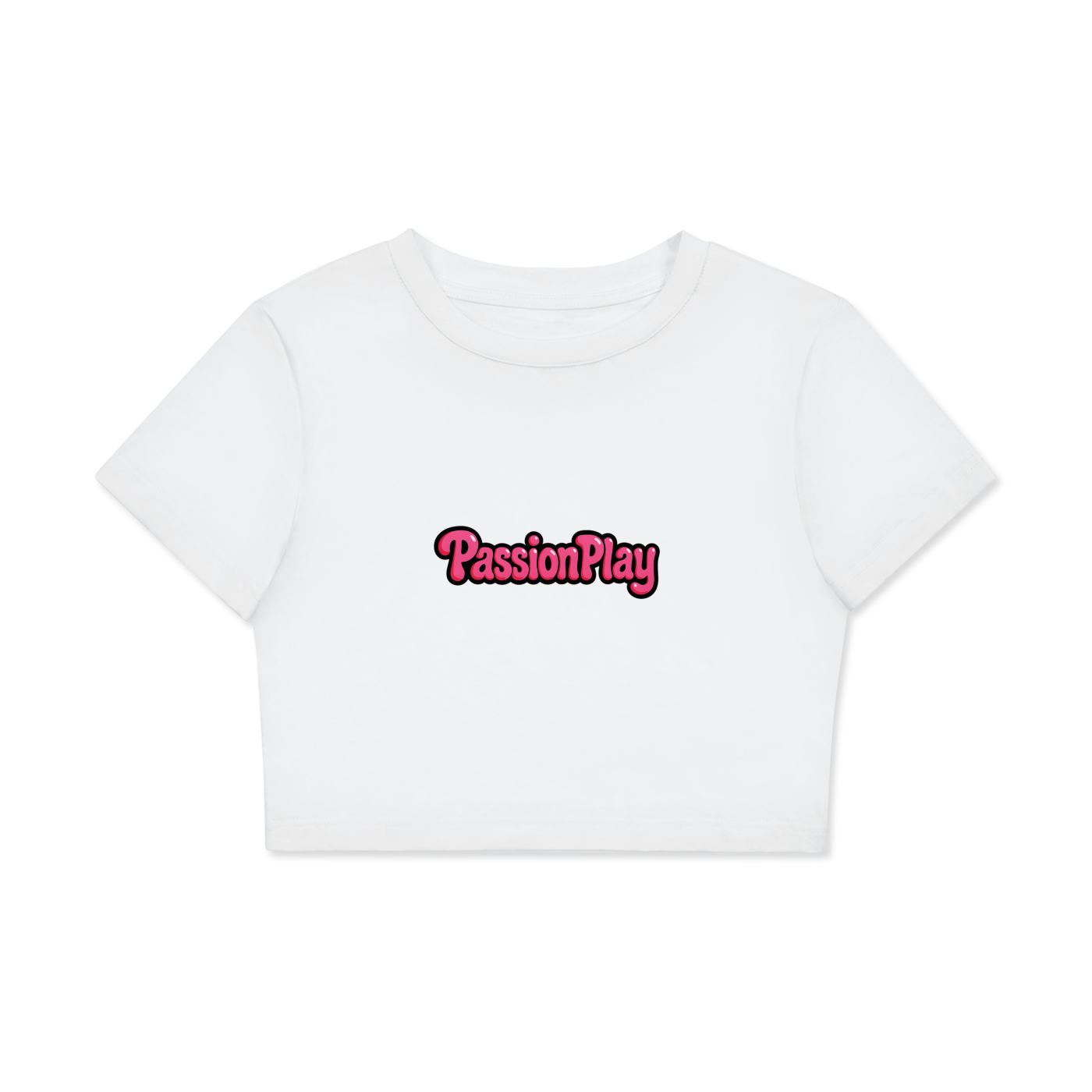 Passion Play Bubble Fitted Crop T-Shirt